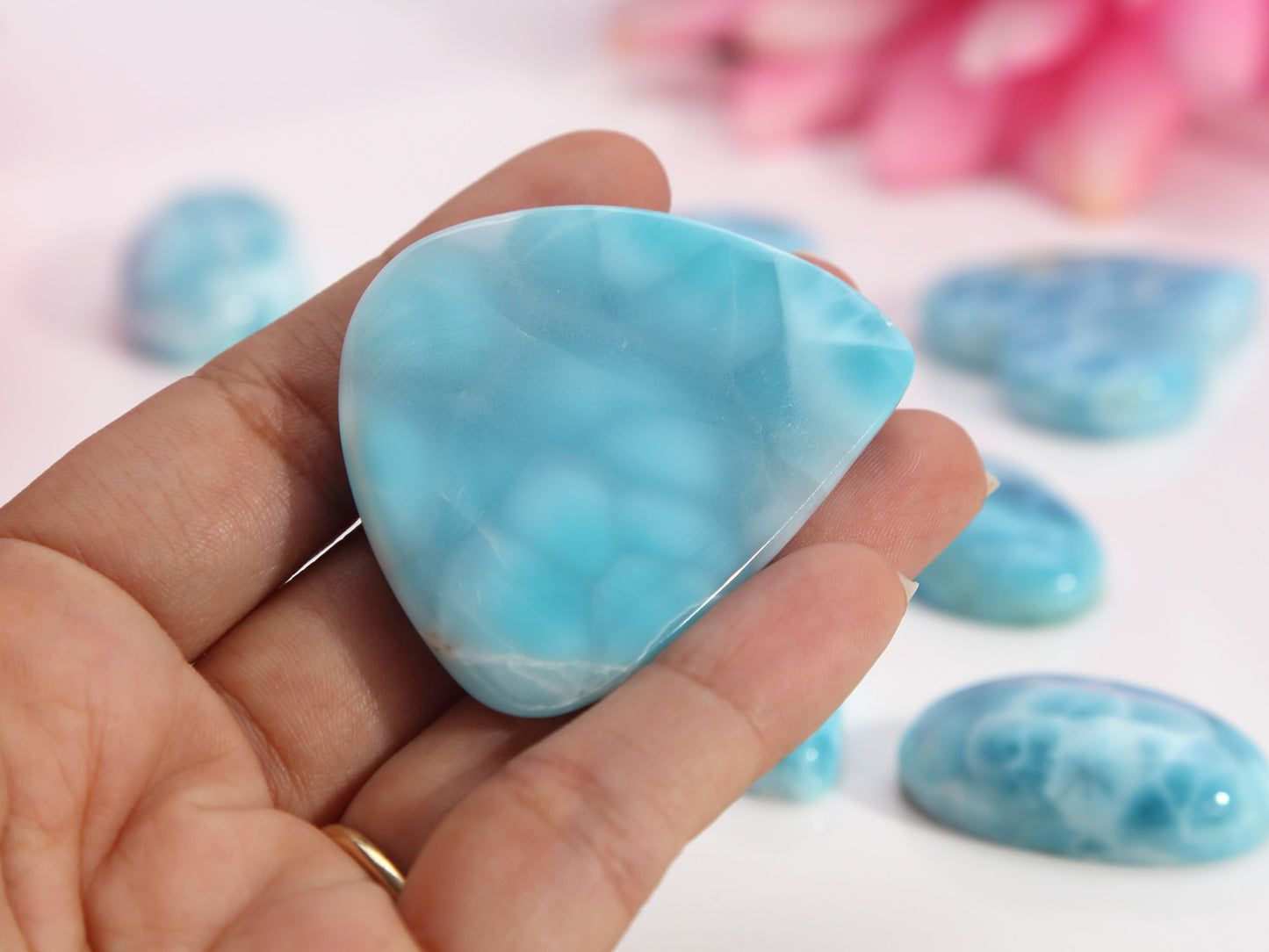 Larimar Stone Cabochon, Josue