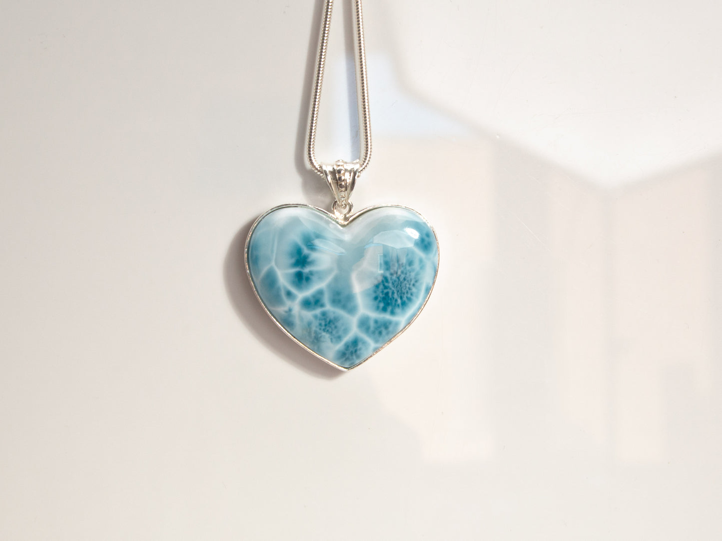 Larimar Heart Pendant, Kora