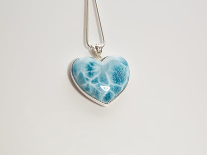 Larimar Heart Pendant, Kora