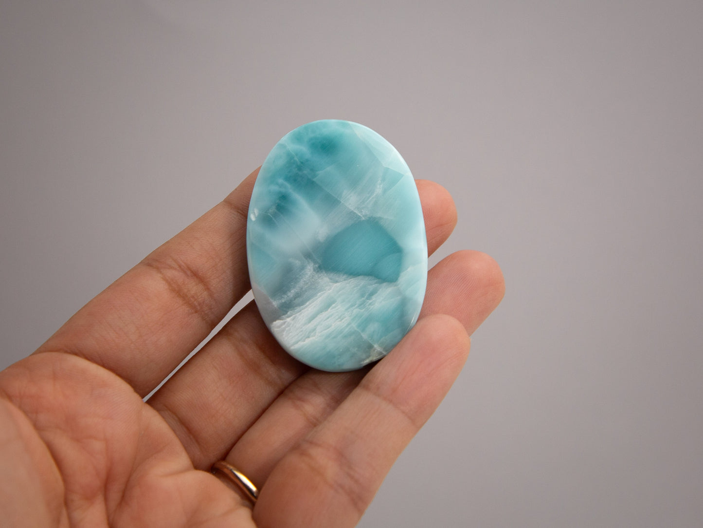 Larimar Stone Cabochon, Pula