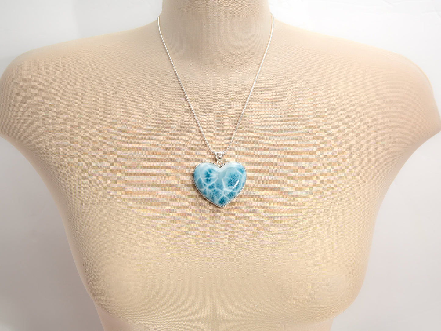 Larimar Heart Pendant, Kora