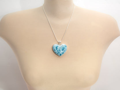 Larimar Heart Pendant, Kora