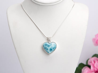 Pendentif Coeur Larimar, Ina