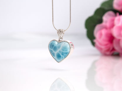 Pendentif Coeur Larimar, Ina