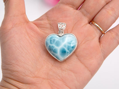 Pendentif Coeur Larimar, Ina