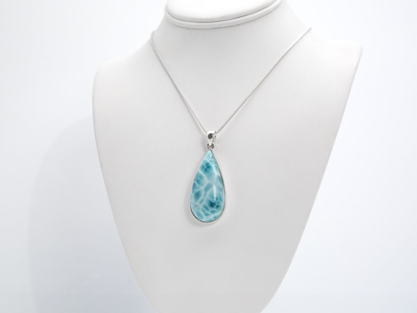 Larimar Silver Pendant, Serena