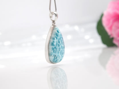 Larimar Pendant in Silver, Teresa