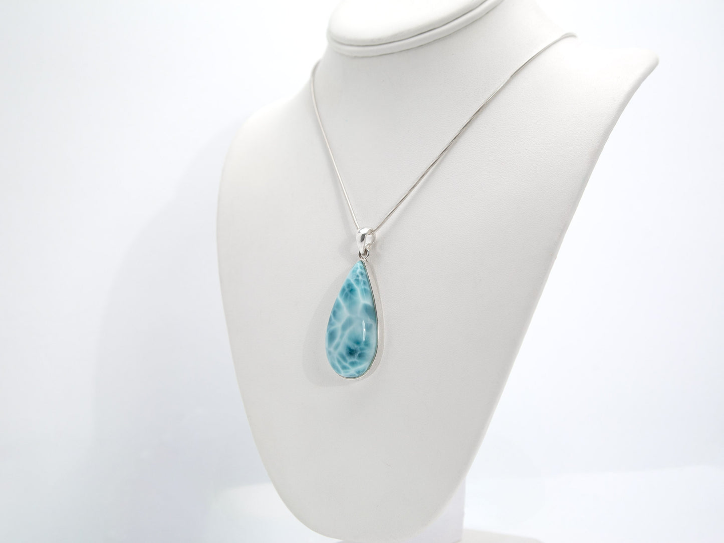 Larimar Silver Pendant, Serena