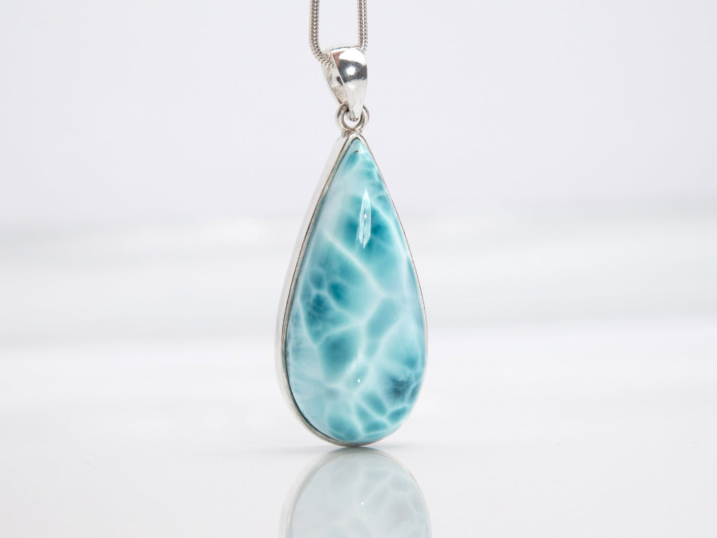 Larimar Silver Pendant, Serena