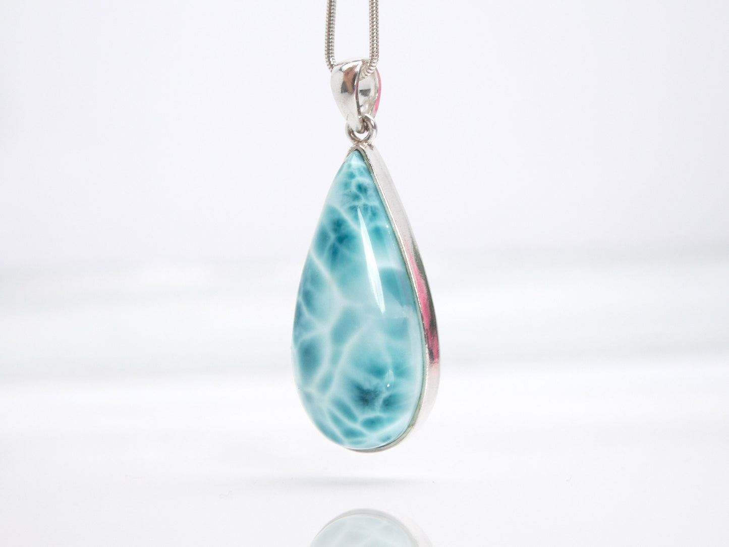 Larimar Silver Pendant, Serena