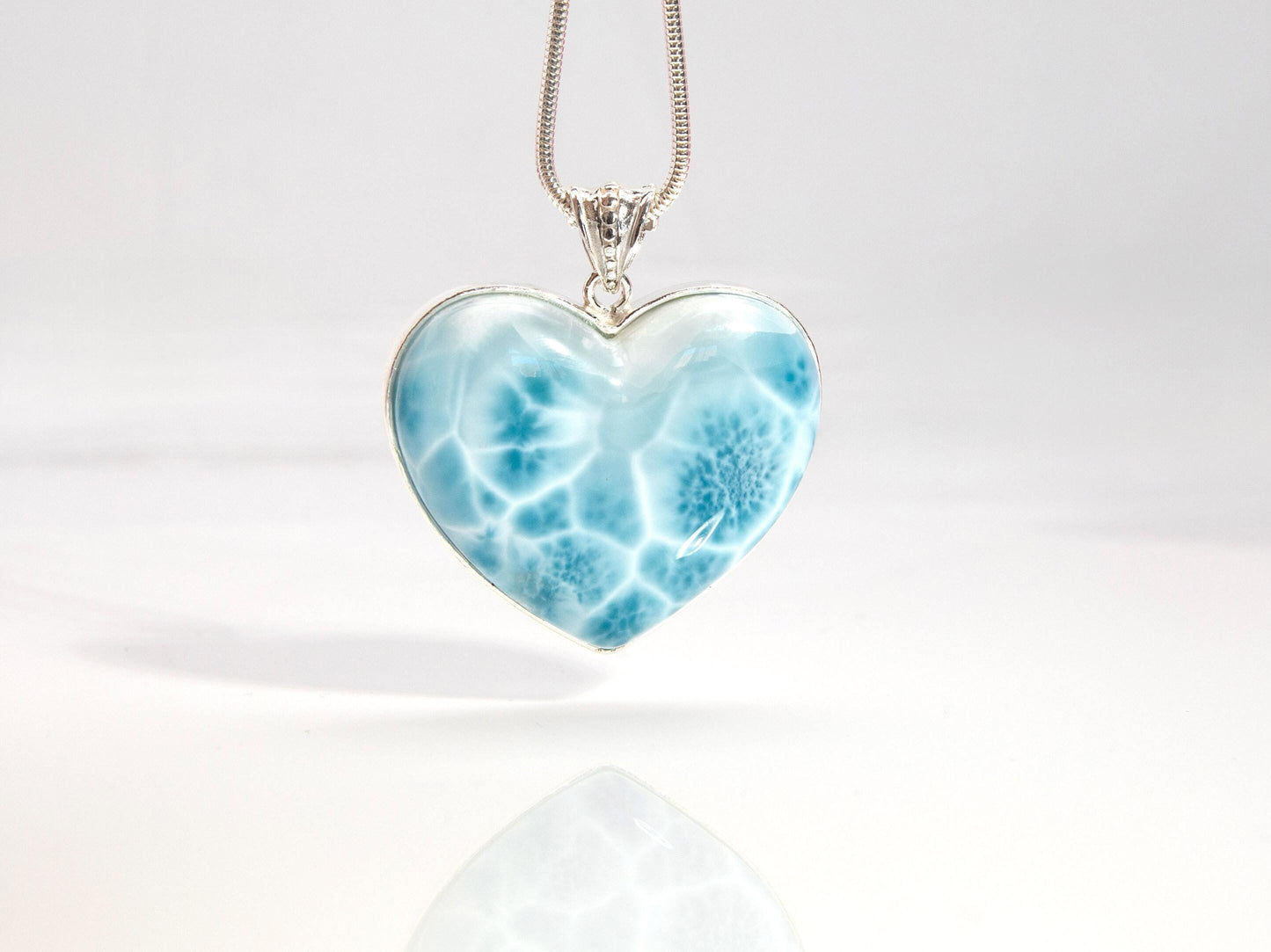 Larimar Heart Pendant, Kora