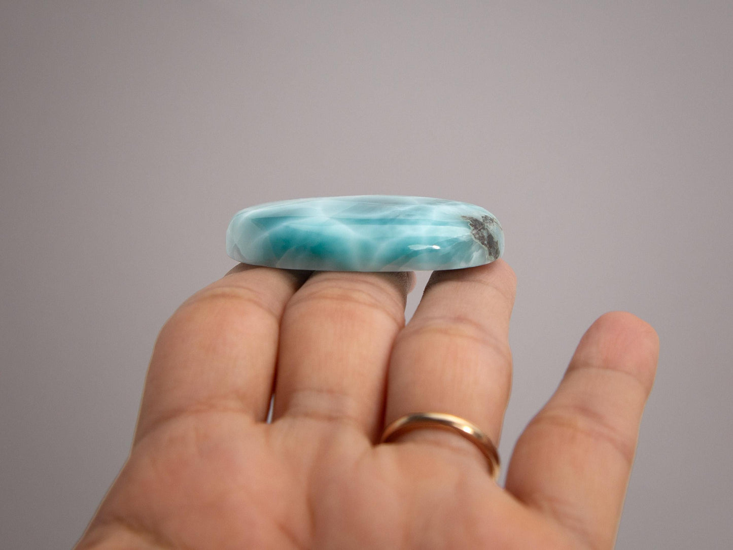 Larimar Stone Cabochon, Pula