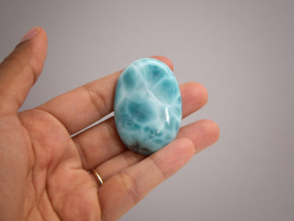 Larimar Stone Cabochon, Pula