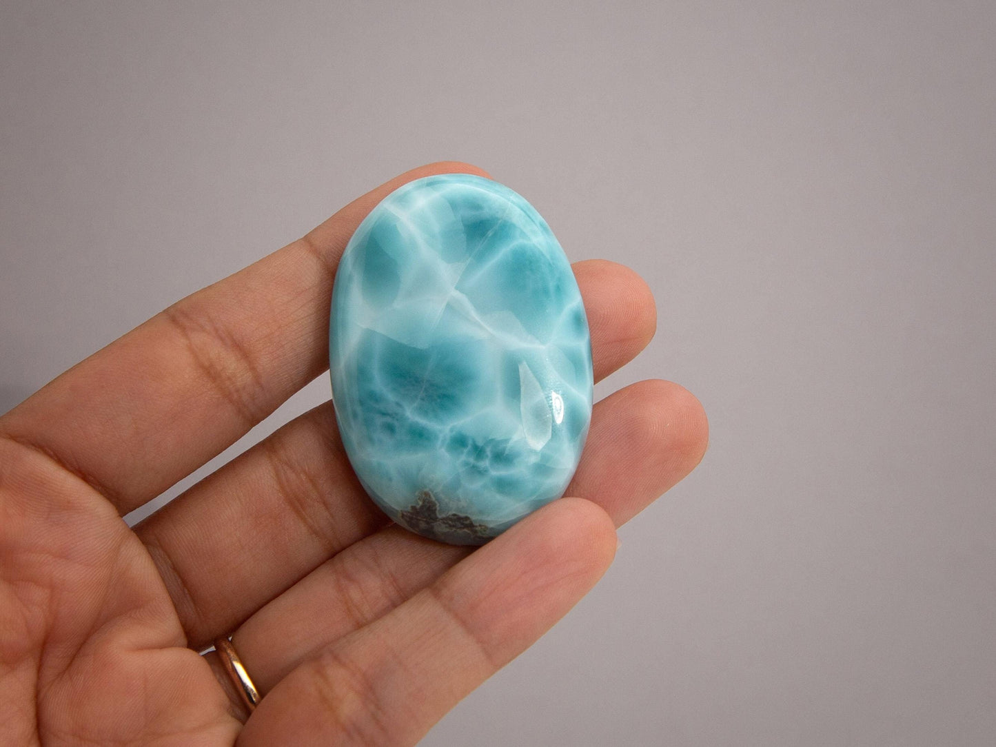 Larimar Stone Cabochon, Pula