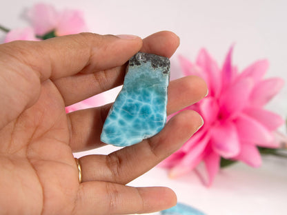 Mini Larimar Stone Slab Chunk