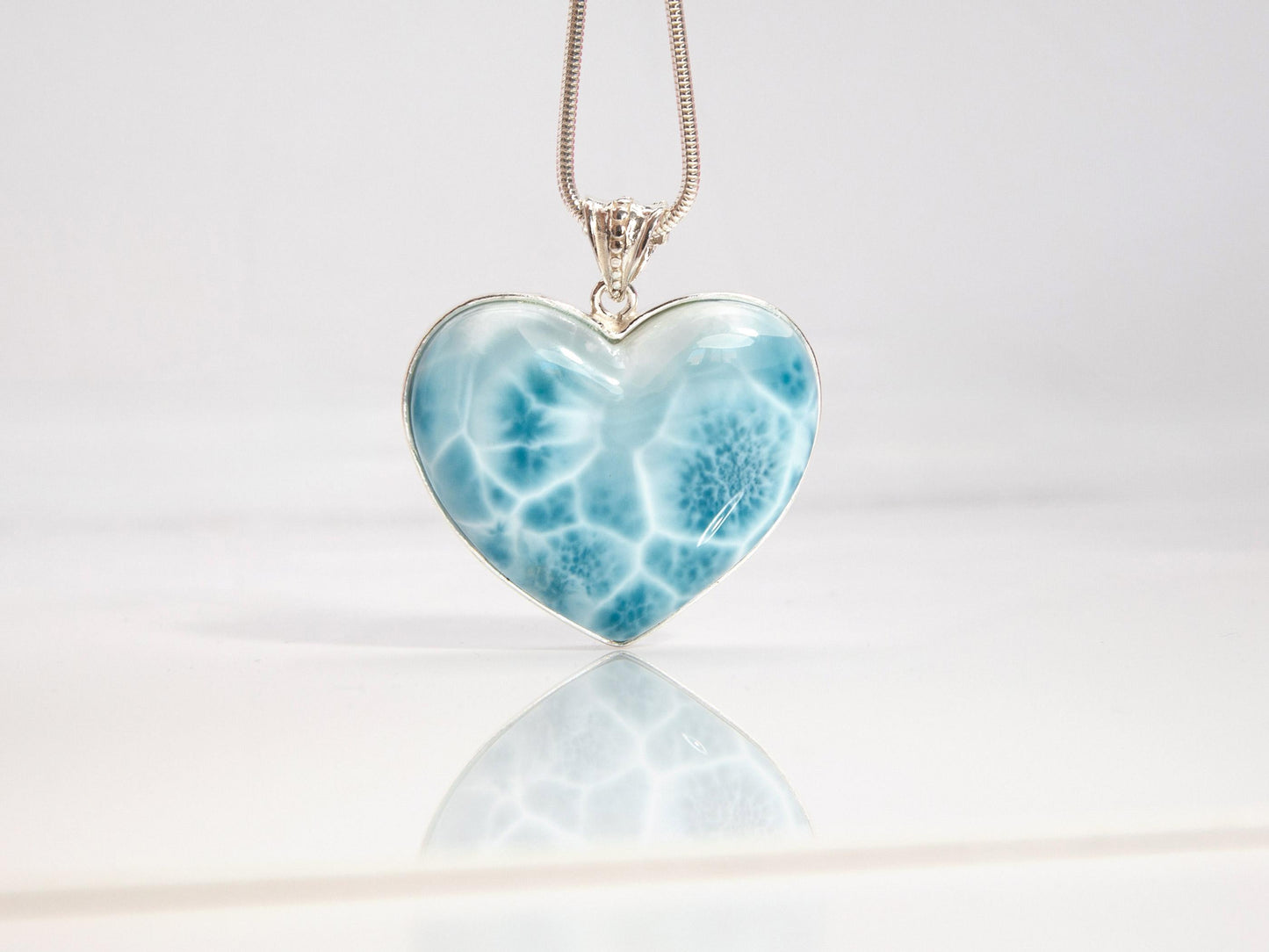 Larimar Heart Pendant, Kora