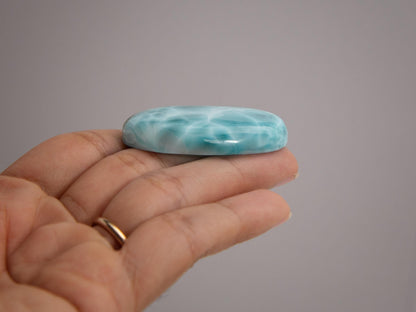 Larimar Stone Cabochon, Pula