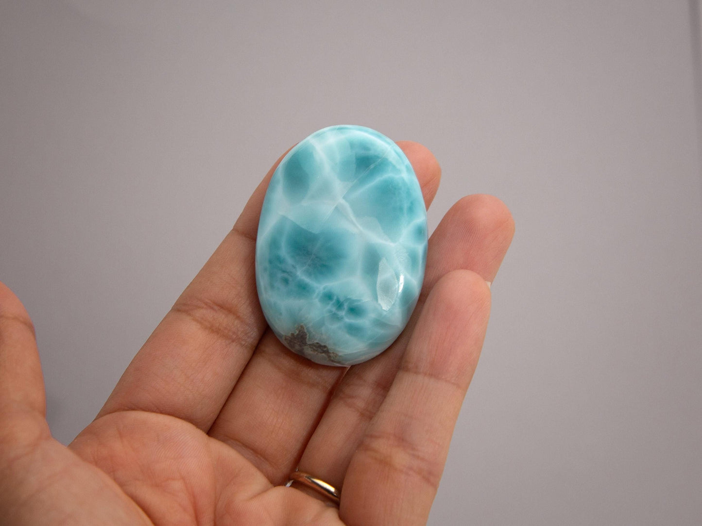 Larimar Stone Cabochon, Pula