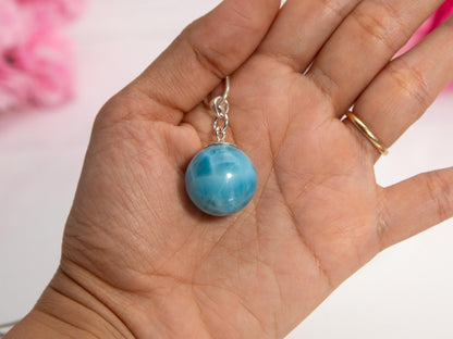 Larimar Sphere Pendant, Paula