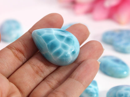 Larimar Teardrop Stone, Aura